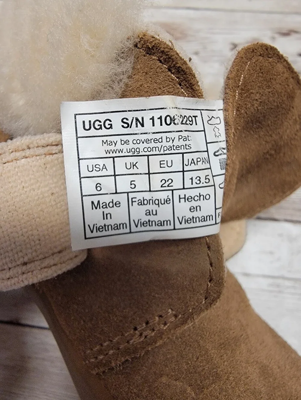 UGG Kids/Toddler Nolen Suede Boots (1106229T) - Size 6 - Brown